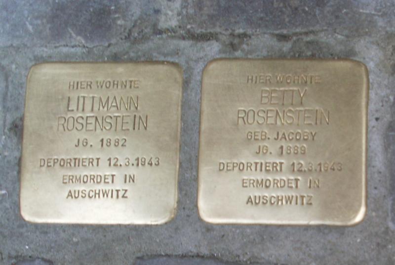 Stolperstein für Betty und Littmann Rosenstein