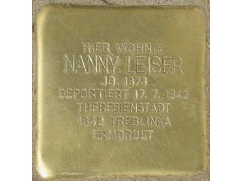 Stolperstein Nanny Leiser © H. J. Hupka