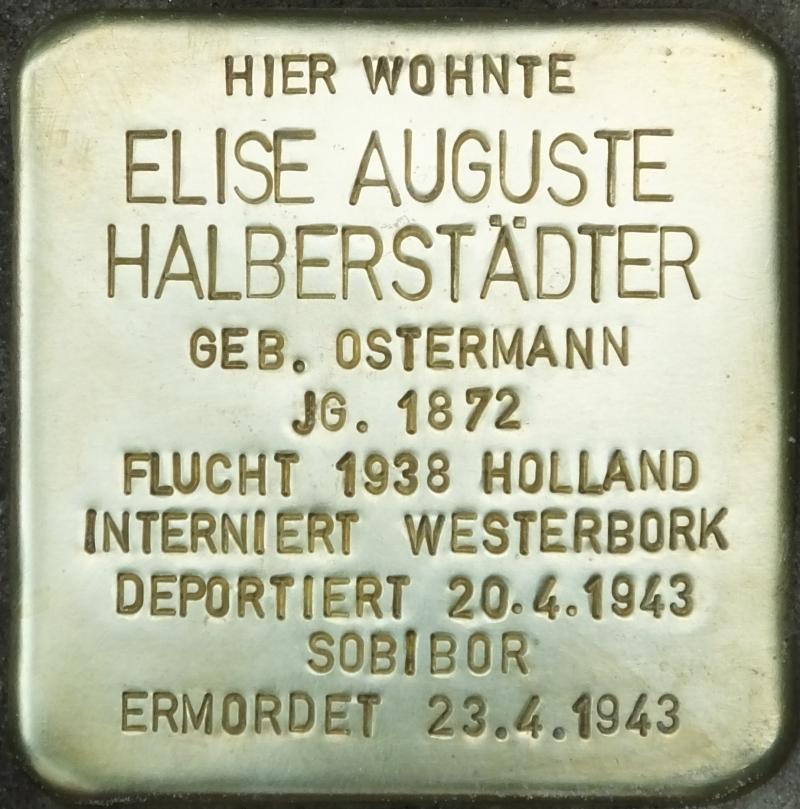 Stolperstein Elise Auguste Halberstädter