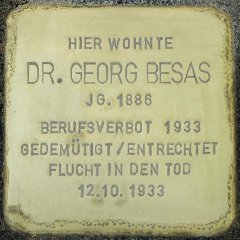 Stolperstein für Dr. Georg Besas