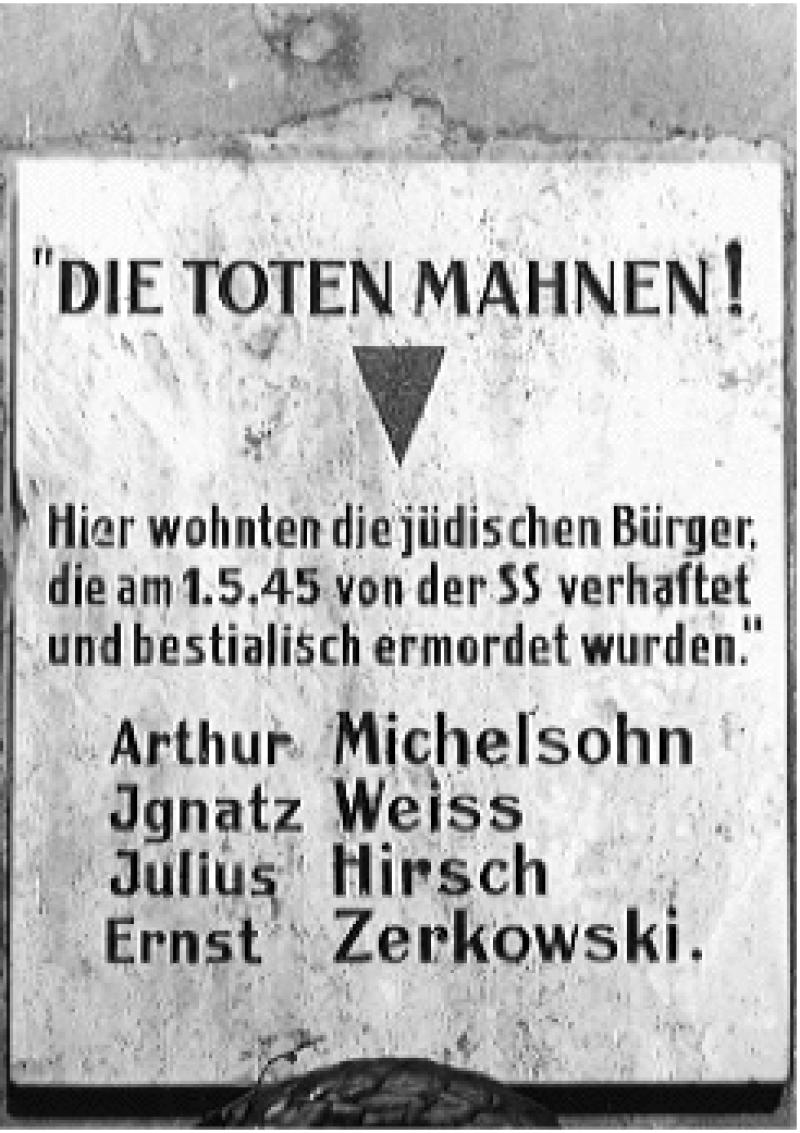 Gedenktafel am Wohnhaus von Arthur Michelsohn