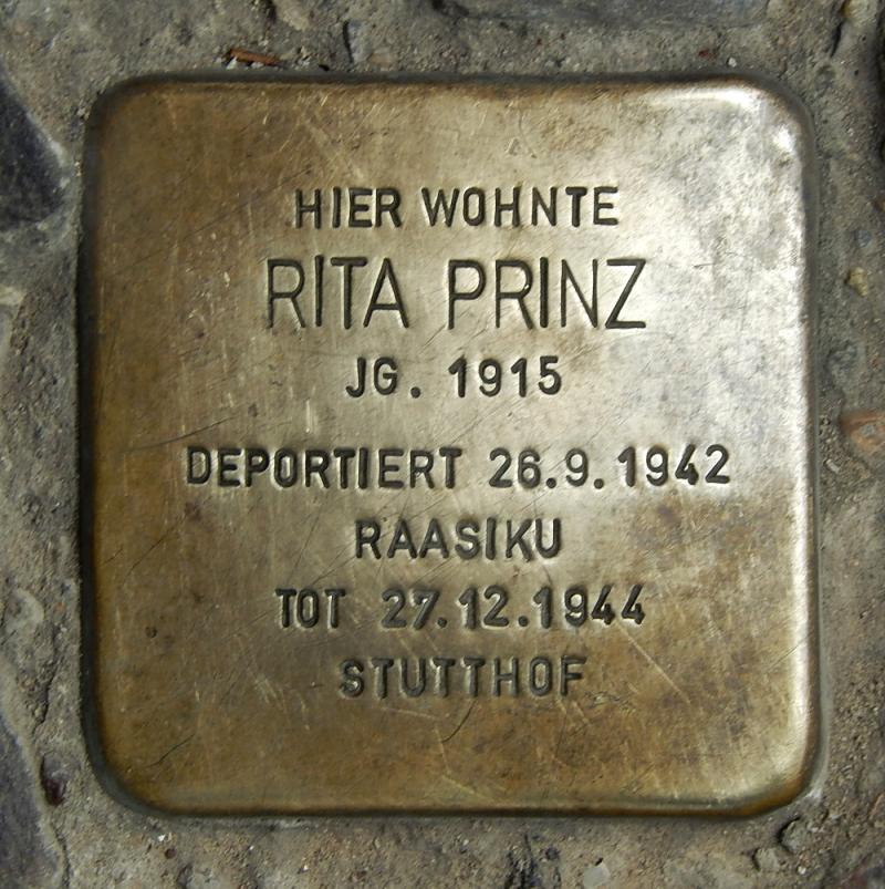 Stolperstein für Rita Prinz