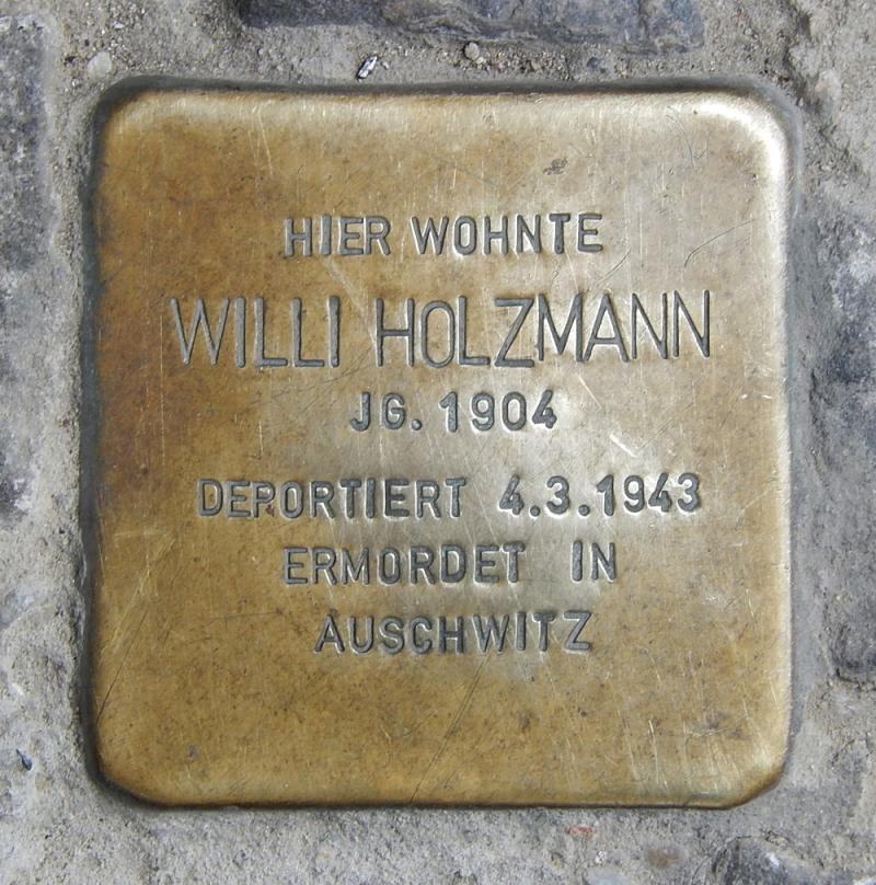 Stolperstein für Willi Holzmann