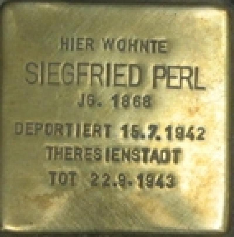 Stolperstein für Siegfried Perl. Copyright: MTS