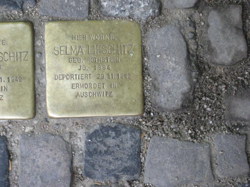 Stolperstein für Selma Lifschitz. Copyright: MTS
