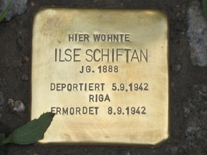 Stolperstein für Ilse Schiftan. Copyright: MTS