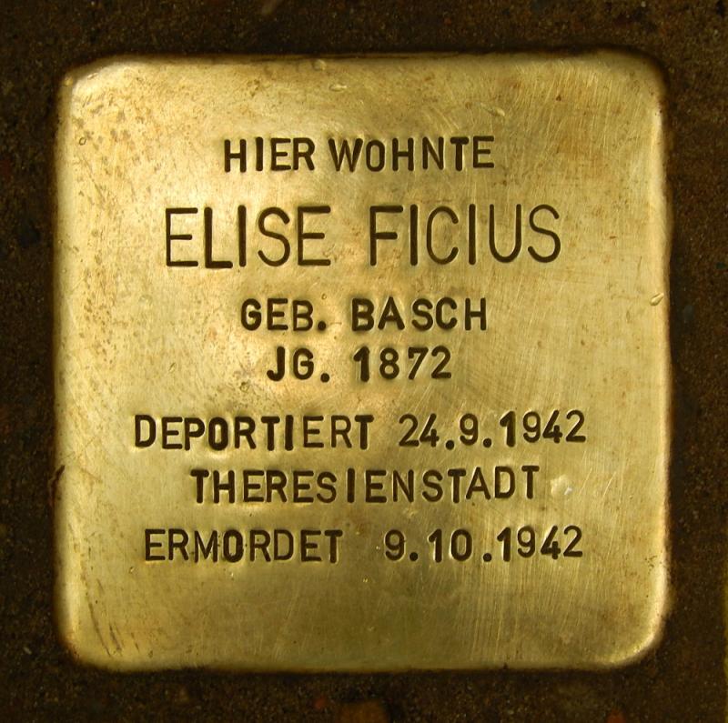 Stolperstein für Elise Ficius