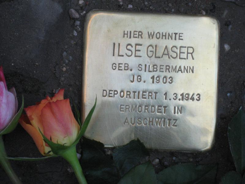Stolperstein für Ilse Glaser. Copyright: MTS