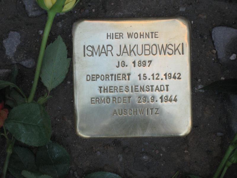 Stolperstein für Ismar Jakubowski. Copyright: MTS