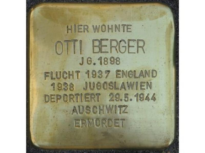 Stolperstein Otti Berger © H. J. Hupka