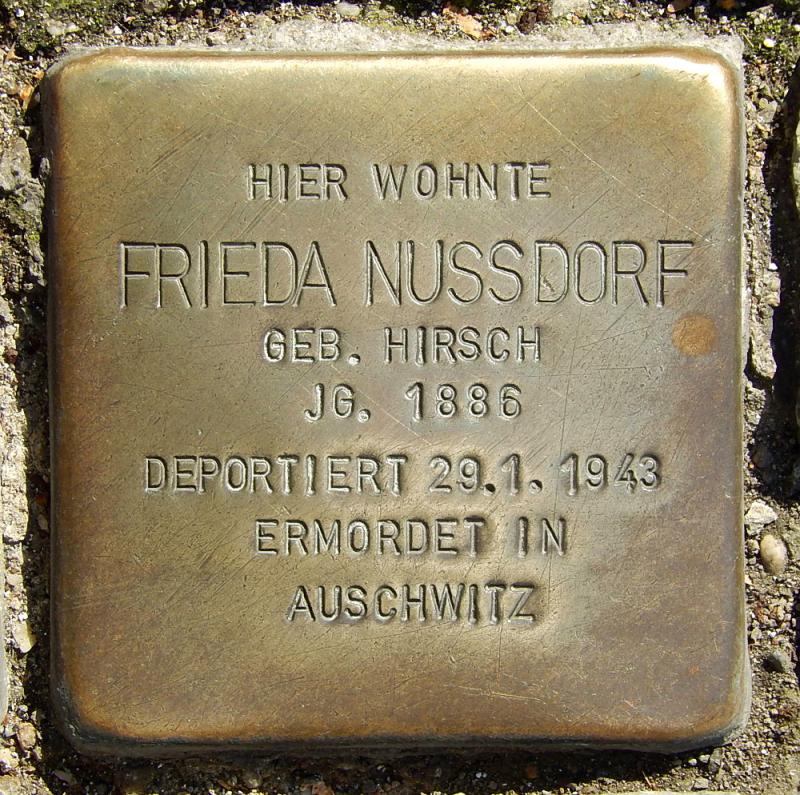 Stolperstein für Frieda Nussdorf