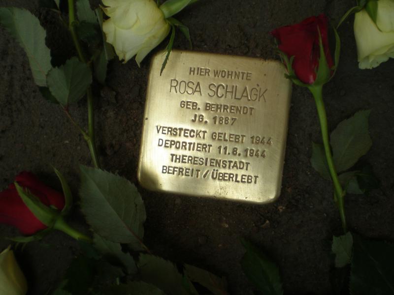 Stolperstein Rosa Schlagk © Koordinierungsstelle Stolpersteine
