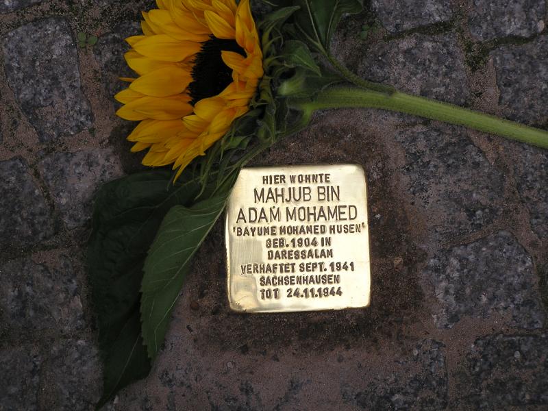 Stolperstein für Mahjub Bin Adam Mohamed © Koordinierungsstelle Stolpersteine Berlin