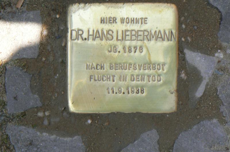 Stolperstein für Hans Liebermann. Foto: Koordinierungsstelle Stolpersteine Berlin