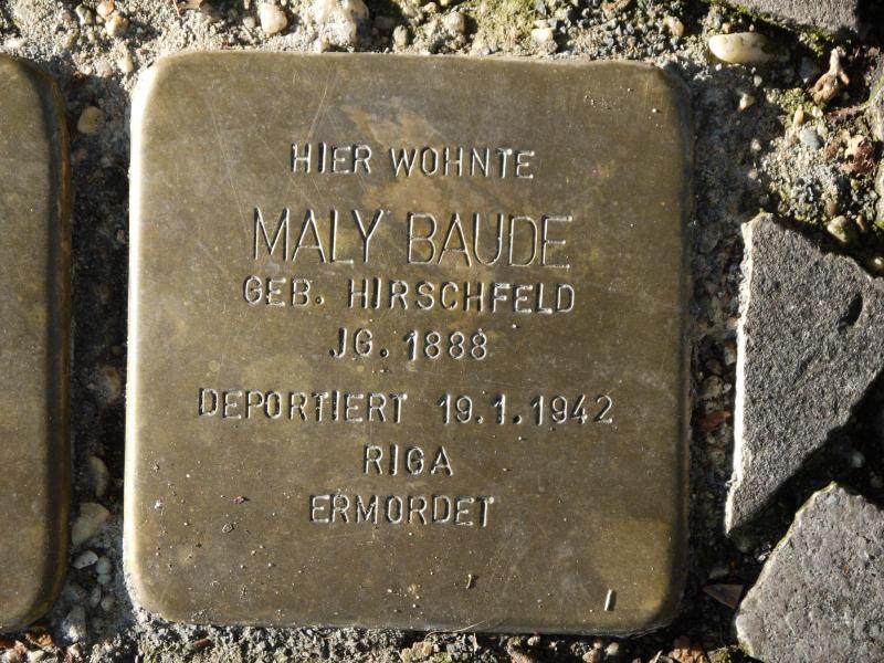 Stolperstein Maly Baude © Wolfgang Reich