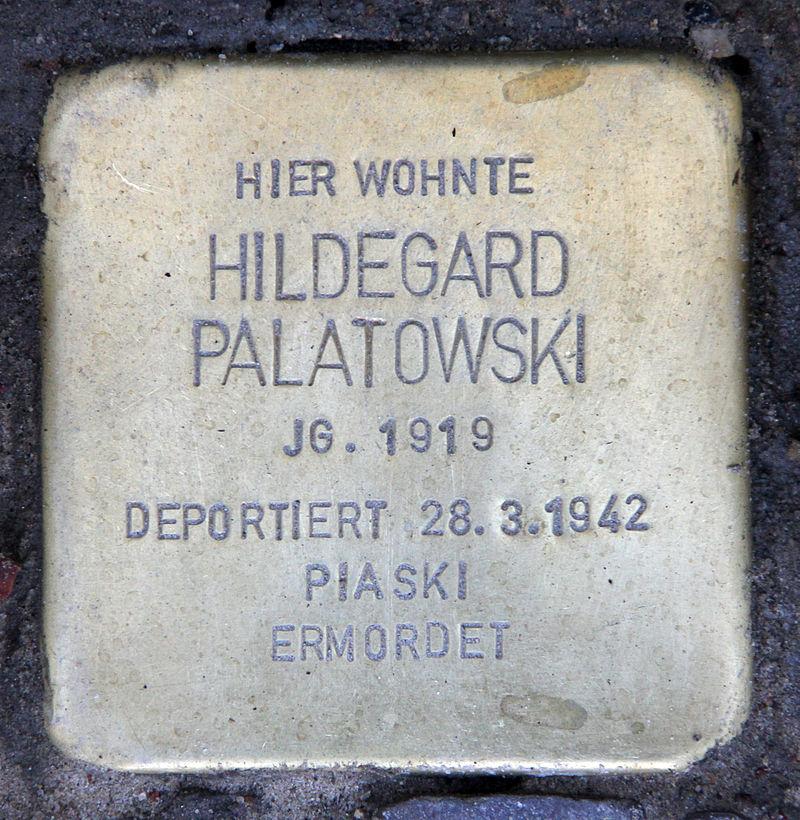 Stolperstein für Hildegard Palatwoski© OTFW 