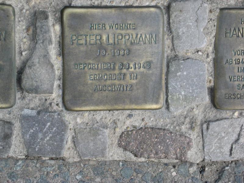 Stolperstein für Peter Lippmann. Copyright: MTS