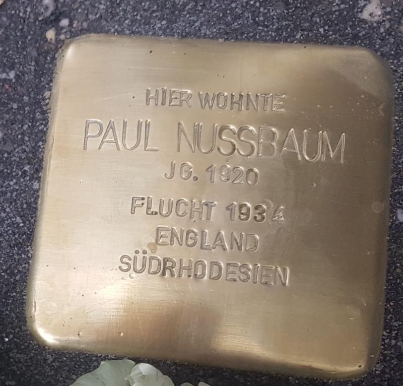 Stolperstein Paul Nussbaum, Foto: Initiative