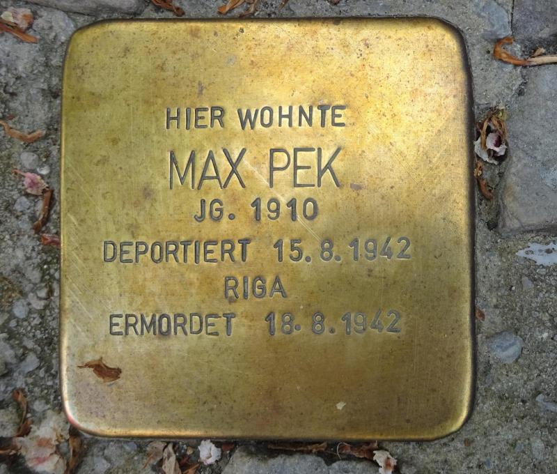 Stolperstein Max Pek © S.Davids