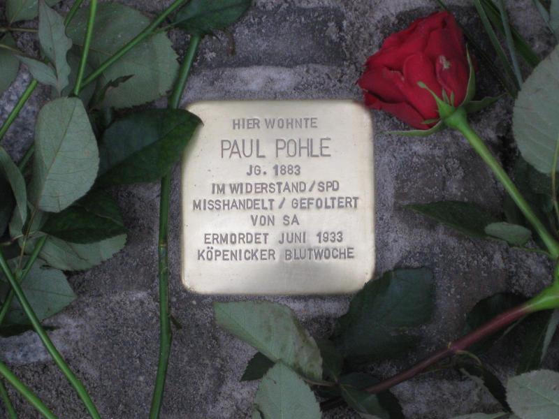Pohle, Pauln Stolperstein