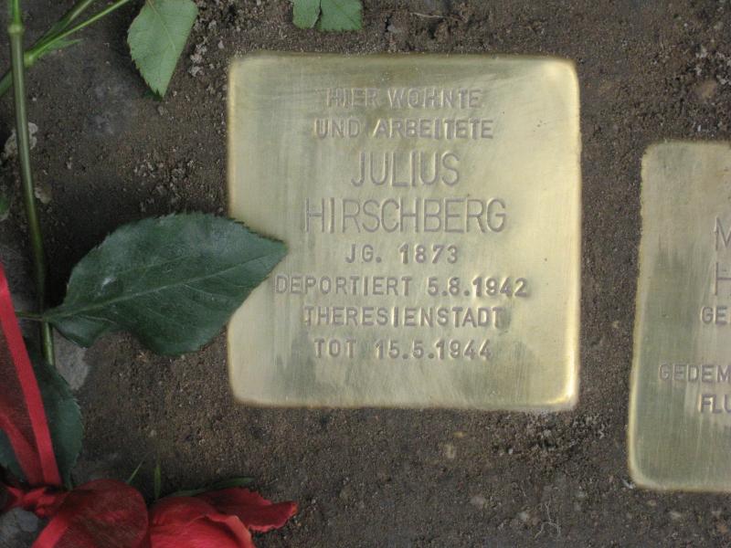 Stolperstein für Julius Hirschberg. Copyright: MTS