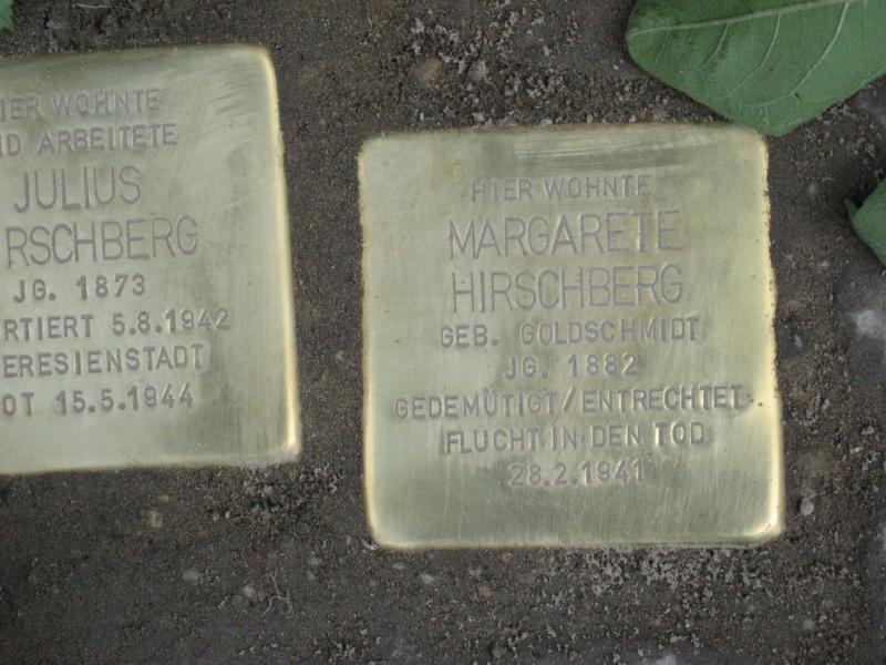 Stolperstein für Margarete Hirschberg. Copyright: MTS