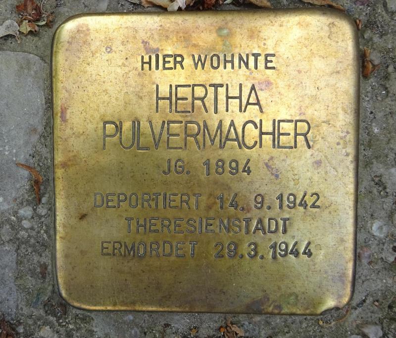 Stolperstein Hertha Pulvermacher © S.Davids