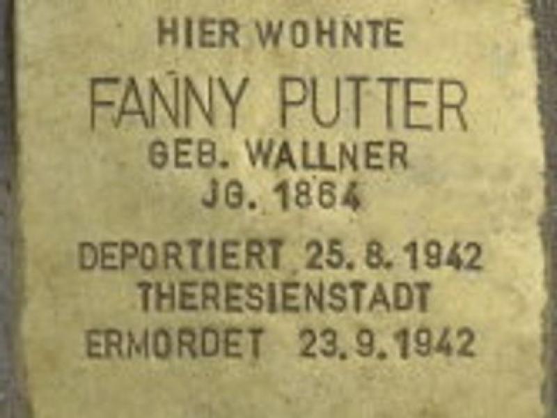 Stolperstein Fanny Putter; Bild: H.-J. Hupka