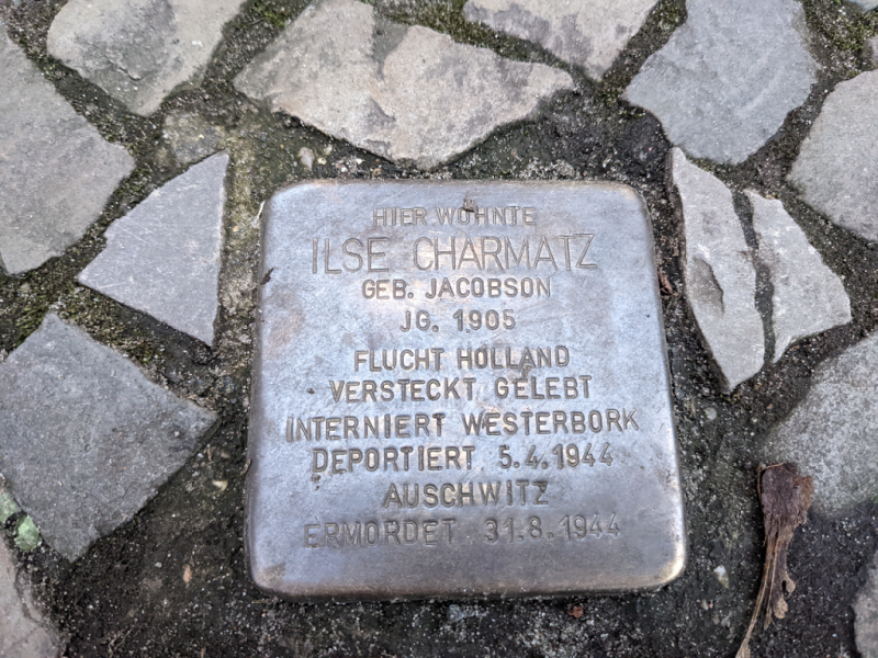Stolperstein Ilse Charmatz © Koordinierungsstelle Stolpersteine Berlin