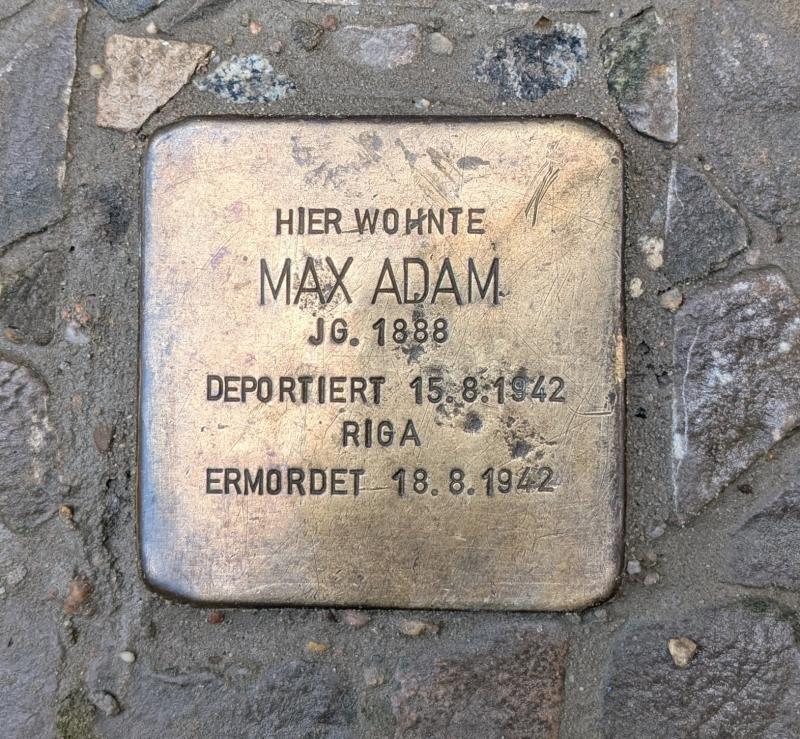 Stolperstein für Max Adam
