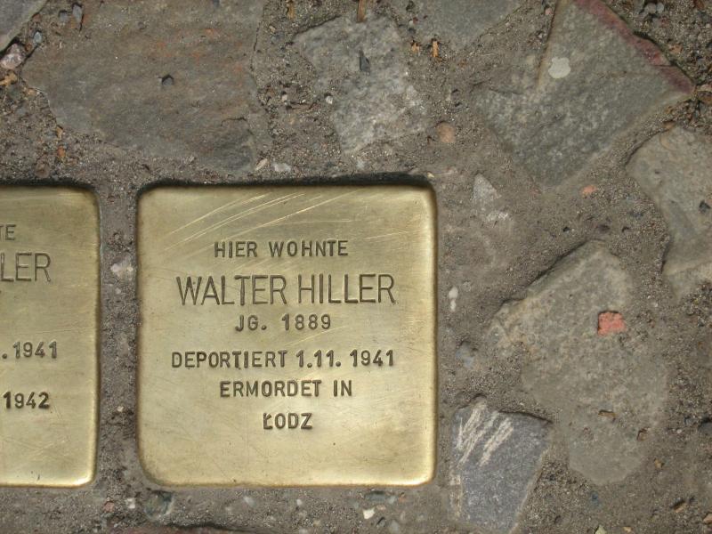 Stolperstein für Walter Hiller. Copyright: MTS
