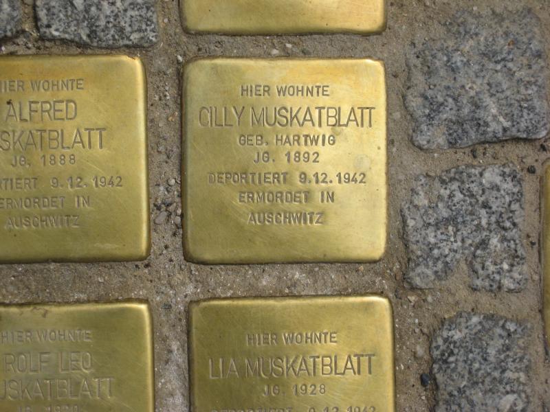 Stolperstein für Cilly Muskatblatt. Copyright: MTS