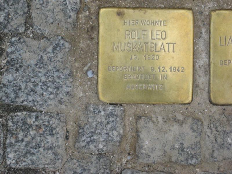 Stolperstein für Rolf Leo Muskatblatt. Copyright: MTS