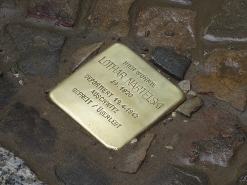 Stolperstein für Lothar Nartelski. Copyright: MTS