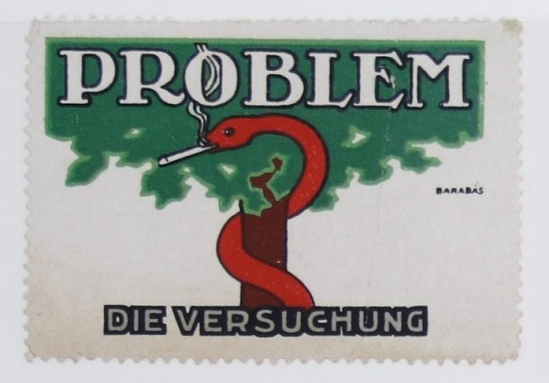  Reklamemarke "Versuchung",  Emil Lajos Barabás, Quelle: JMBerlin