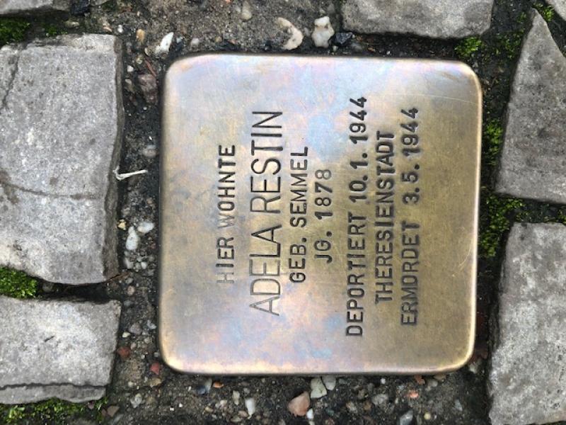 Stolperstein Adela Restin, geb. Semmel © S. Davids