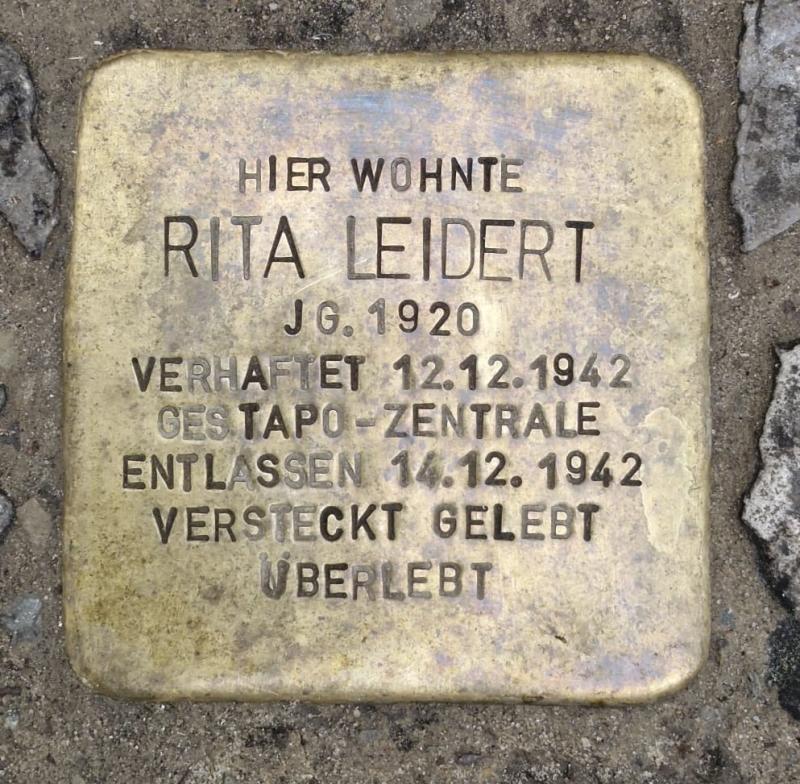 Stolperstein für Rita Leidert © MTS