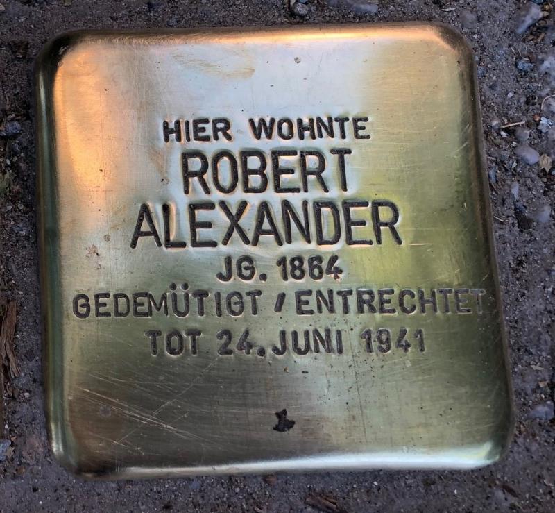 Stolperstein Robert Alexander © S. Davids