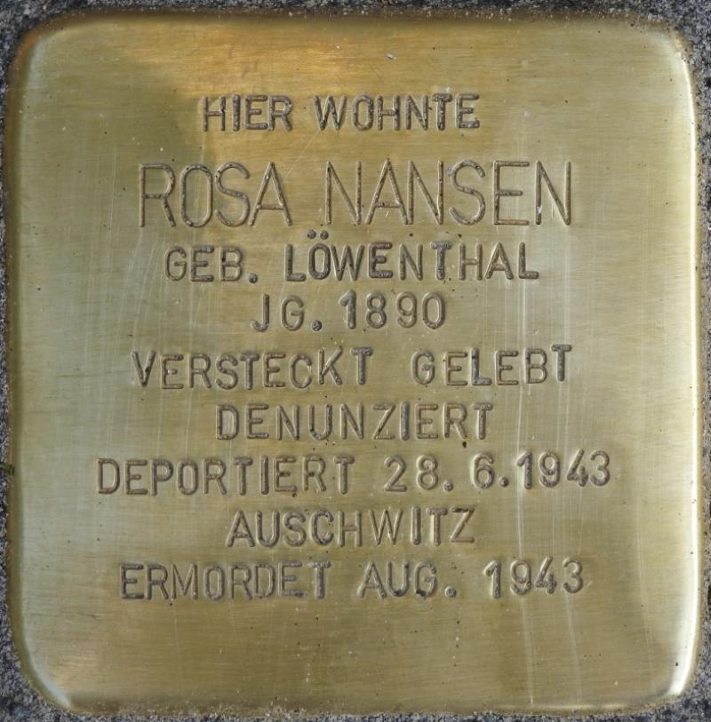 Stolperstein für Rosa Nansen