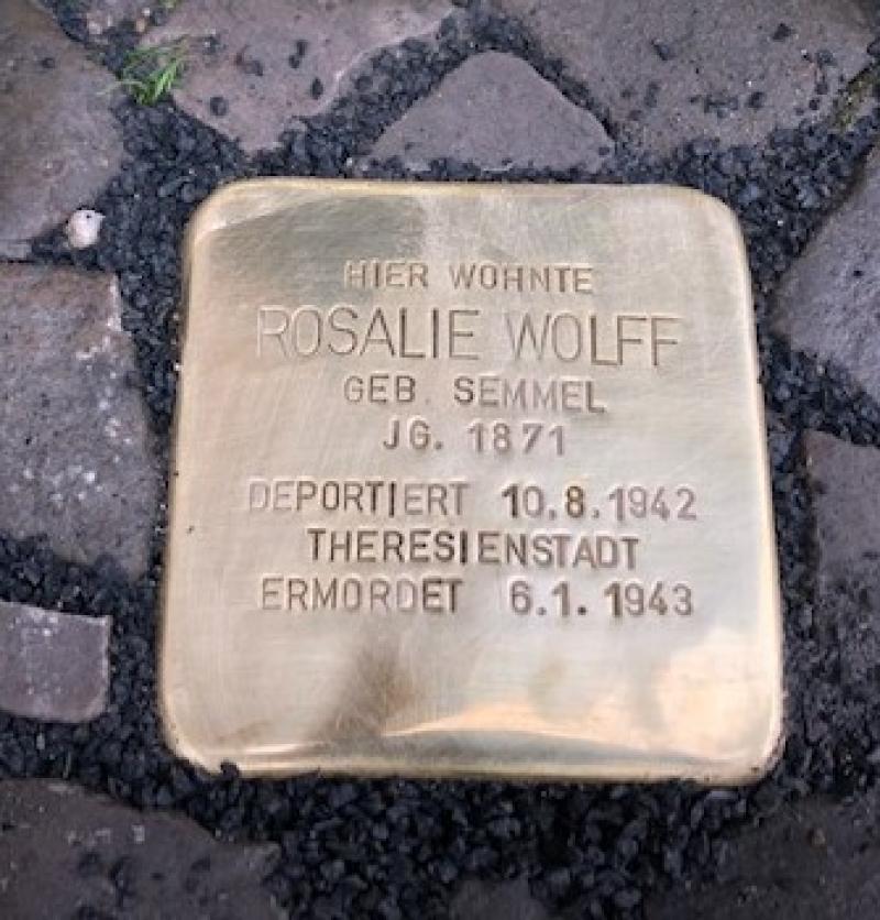 Stolperstein Rosalie Wolff, geb. Semmel © S. Davids