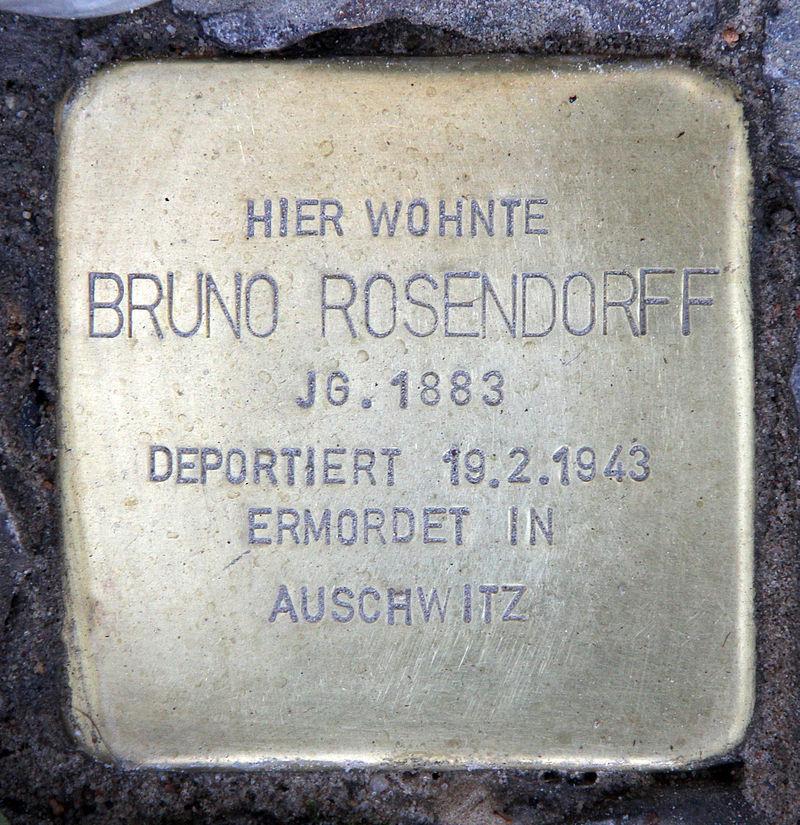 Stolperstein für Bruno Rosendodrff© OTFW 