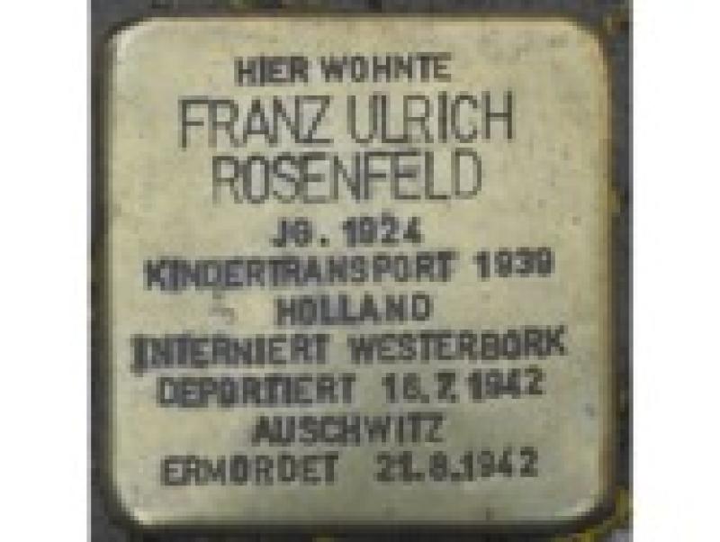 Stolperstein Franz Ulrich Rosenfeld Bild: Stolpersteine-Initiative CW, Hupka