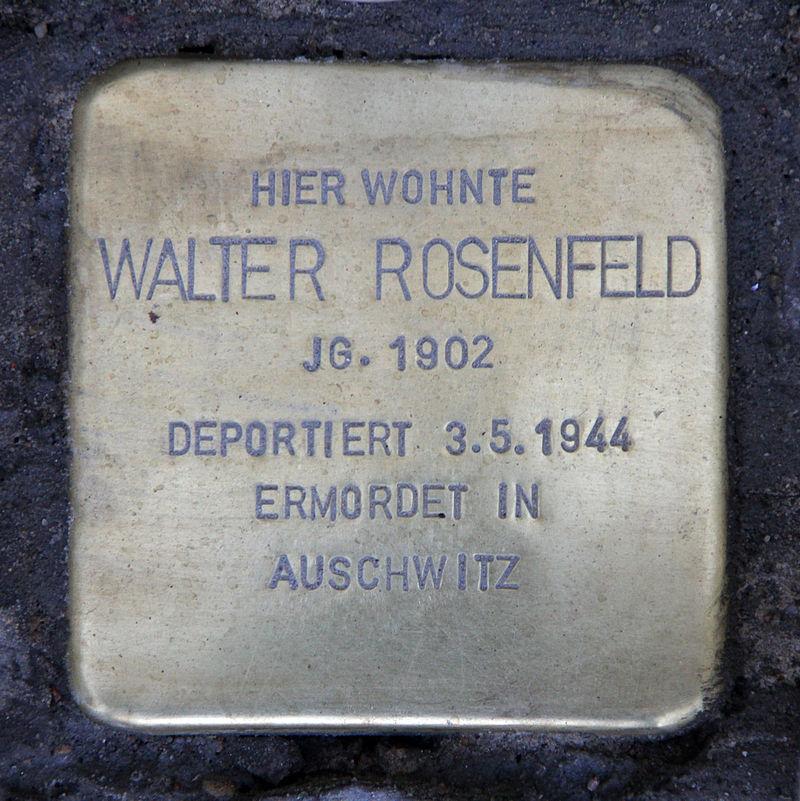 Stolperstein für Walter Rosenfeld© OTFW 