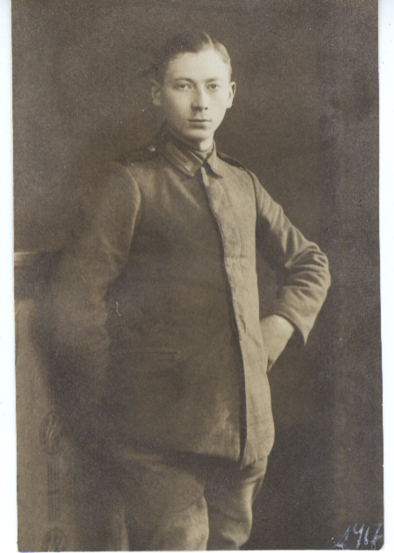 Artur Rosenthal in Armeeuniform, 1917.
