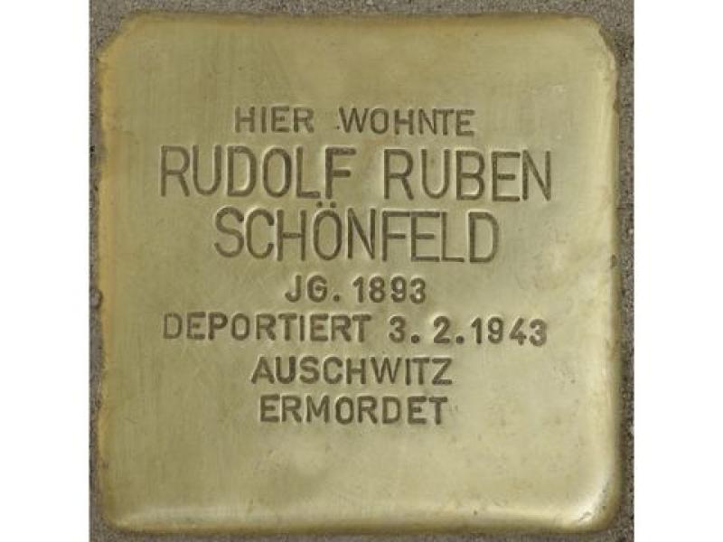 Stolperstein Rudolf Ruben Schönfeld © H. J. Hupka