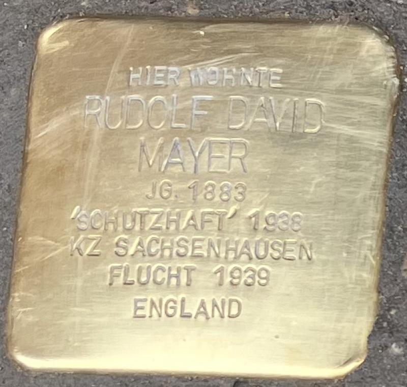 Stolperstein Rudolf Mayer © MTS