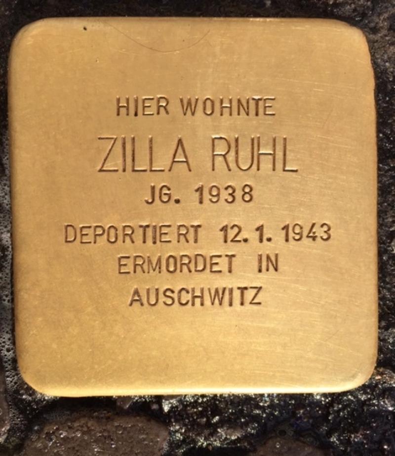 Stolperstein Zilla Ruhl