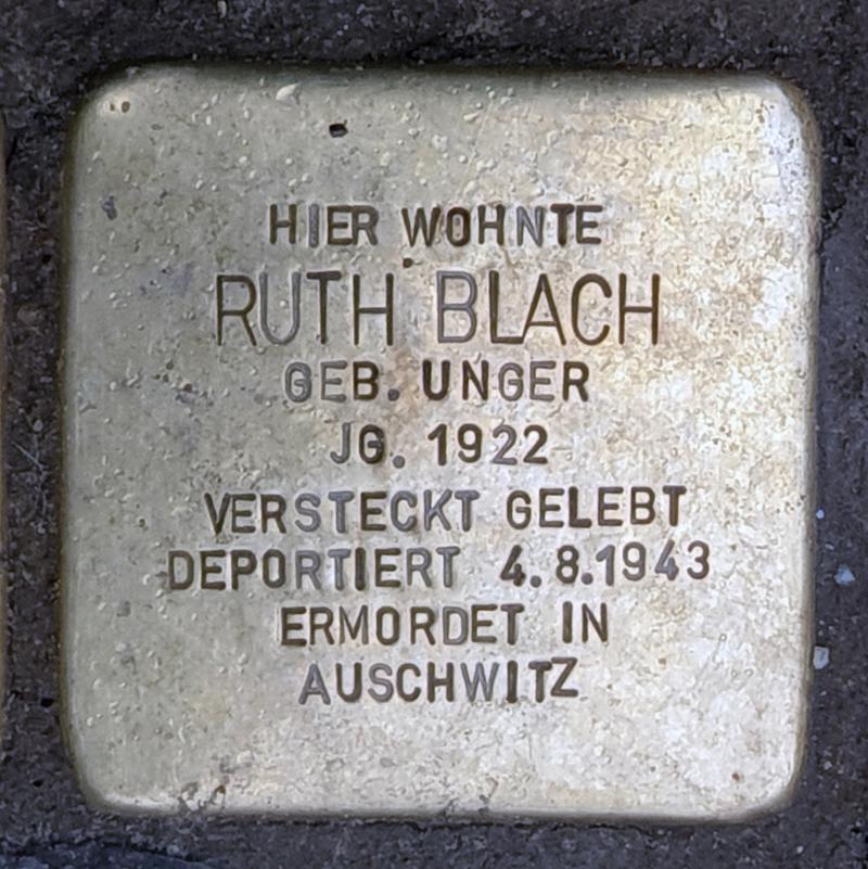 Stolperstein Ruth Mayer © MTS