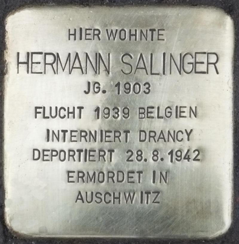 Stolperstein für Hermann Salinger, Foto: Stolpersteine-Initiative CW, H.j. Hupka, 201515