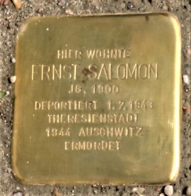 Stolperstein für Ernst Salomon © Initiative Spandau